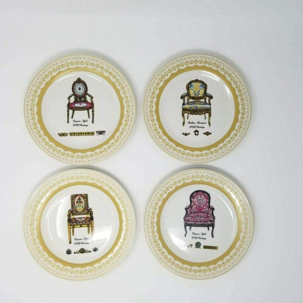 Porcelain Treasures Dessert Plates Antique Chairs